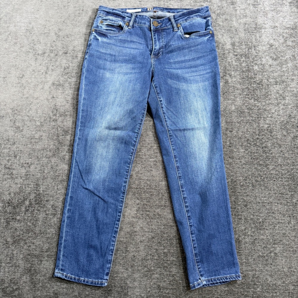 KUT from the Kloth Katy Ankle Straight Leg Jeans Blue Medium Wash Womens‎ Size 6
